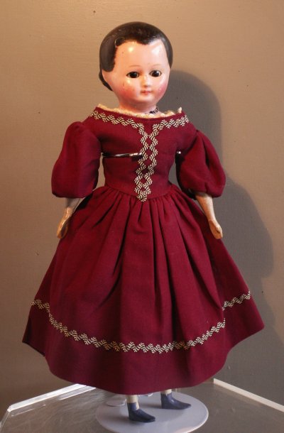 Wachspuppe rot Glasaugen Wachspuppe rot Glasaugen